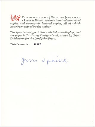 From the Journal of a Leper