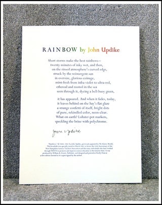 Item #1594 Rainbow. John Updike