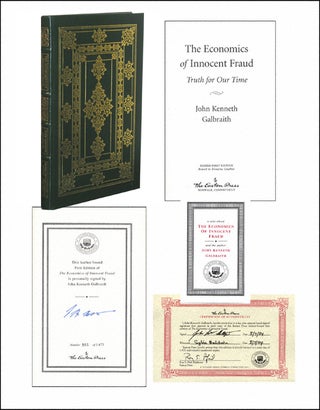 Item #1782 The Economics of Innocent Fraud. John Kenneth Galbraith