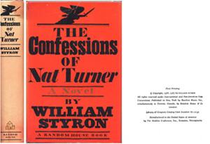 Item #220 The Confessions of Nat Turner. William Styron