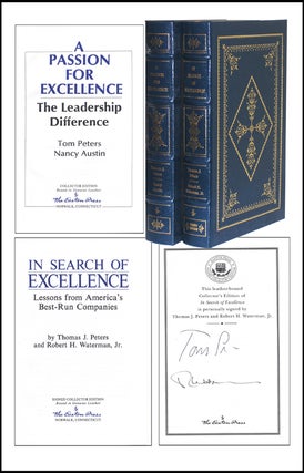 Item #2553 In Search of Excellence & A Passion for Excellence (2 VOL.). Nancy Austin Thomas J....