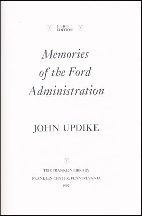 Memories of the Ford Administration