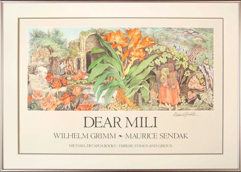 Item #3240 Dear Mili (Signed Framed Poster). Maurice Sendak.