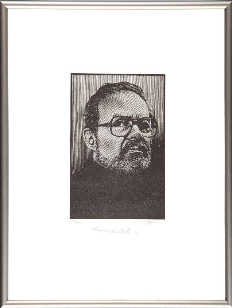 Item #3314 Maurice Sendak: Portrait (Signed Framed). Barry Moser.