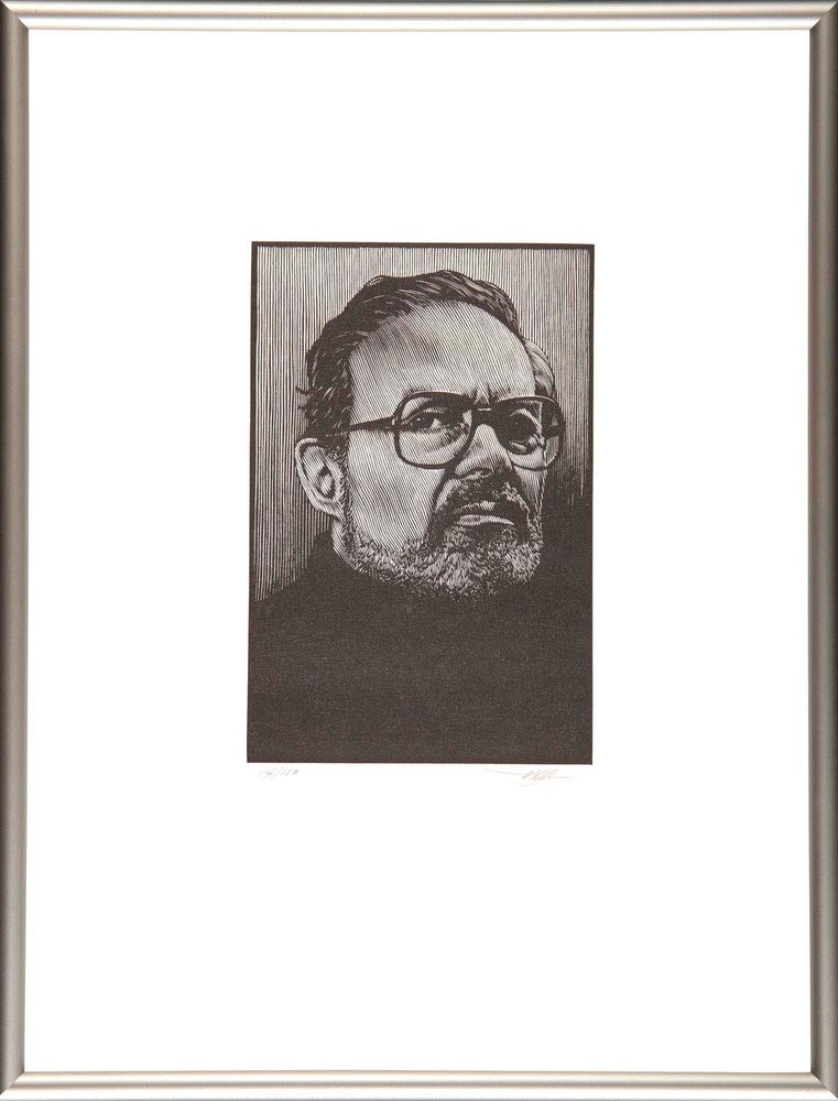 Item #3315 Maurice Sendak: Portrait (Signed framed). Barry Moser.