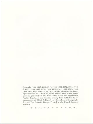 The Stories of John Cheever