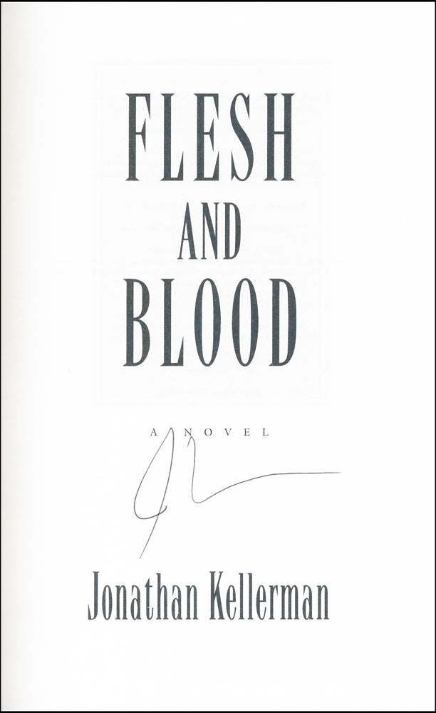 Item #4094 Flesh and Blood. Jonathan Kellerman.