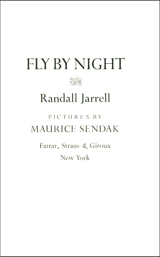 Fly By Night | Randall Jarrell | First Edition, First Printing