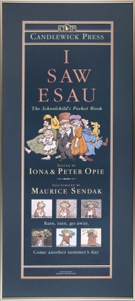 Item #4201 I Saw Esau: Framed poster for the book. Maurice Sendak