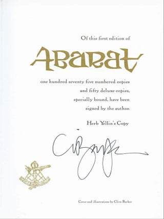 Abarat: "Herb Yellin's Copy"