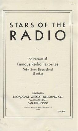 Stars of the Radio: Art Portraits of Famous Radio Favorites