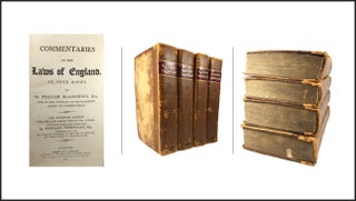 Item #4996 Commentaries on the Law of England. Sir William Blackstone