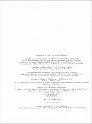 Rats: Observations on the History & Habitat of the City's Most Unwanted Inhabitants