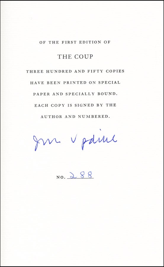 The Coup John Updike Limited Numbered First Edition 3005